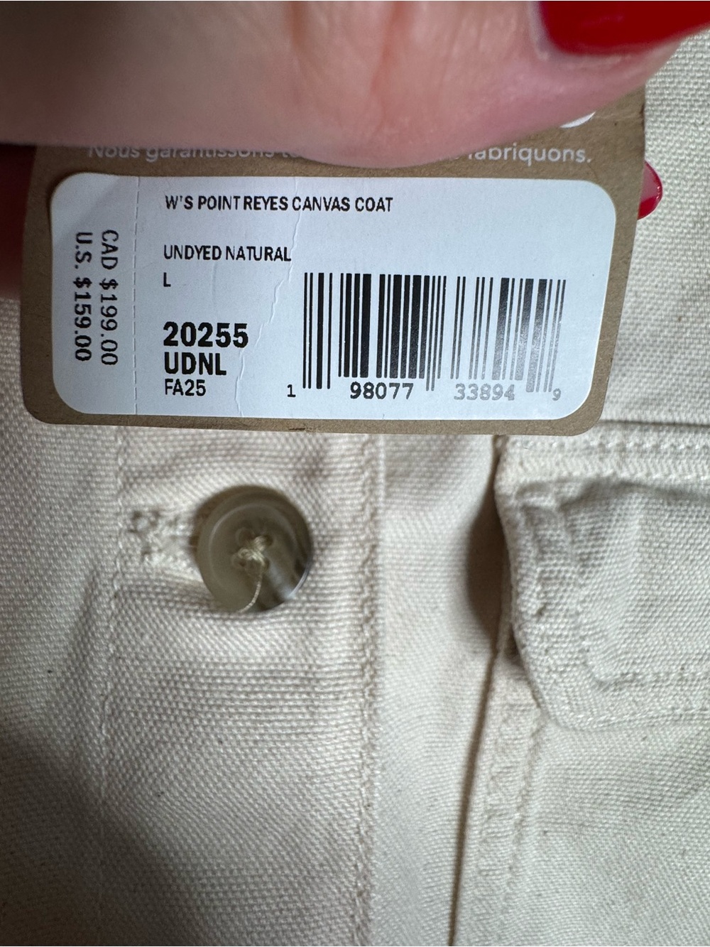 Patagonia Women's Point Reyes Canvas Coat - Picture 7 of 9